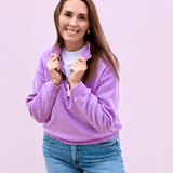Heather Fleece Half Zip Sweatshirt - Pep & Punch
