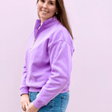 Heather Fleece Half Zip Sweatshirt - Pep & Punch