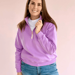 Heather Fleece Half Zip Sweatshirt - Pep & Punch