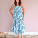 Hydrangea Stem Midi Dress - Pep & Punch