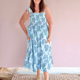 Hydrangea Stem Midi Dress - Pep & Punch