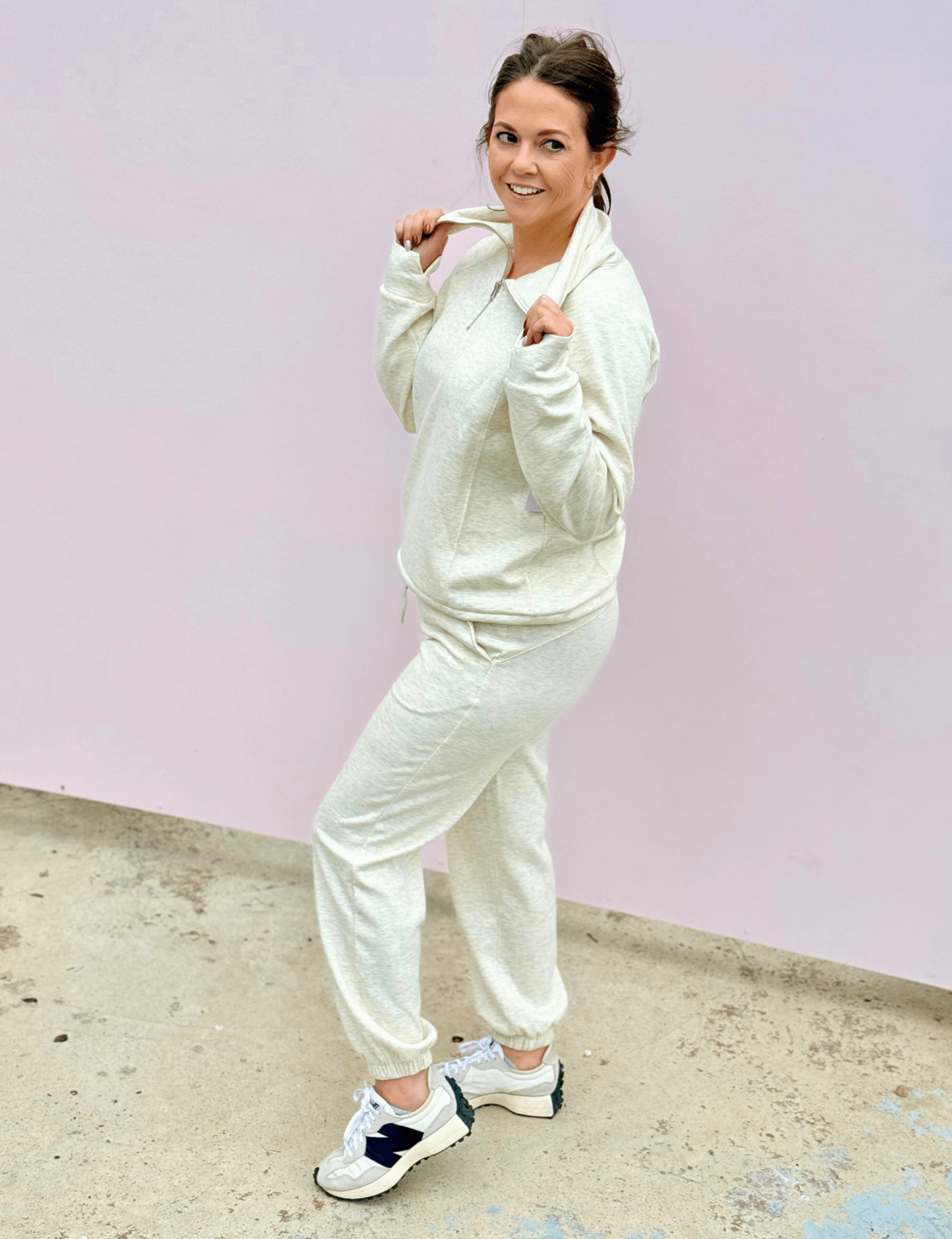 Kelly Scuba Half Zip Sweatshirt & Jogger Set - Pep & Punch