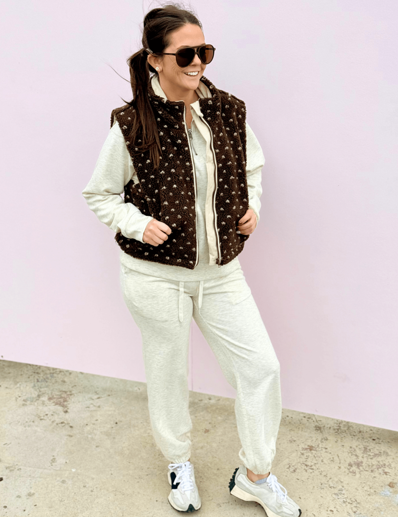 Kelly Scuba Half Zip Sweatshirt & Jogger Set - Pep & Punch