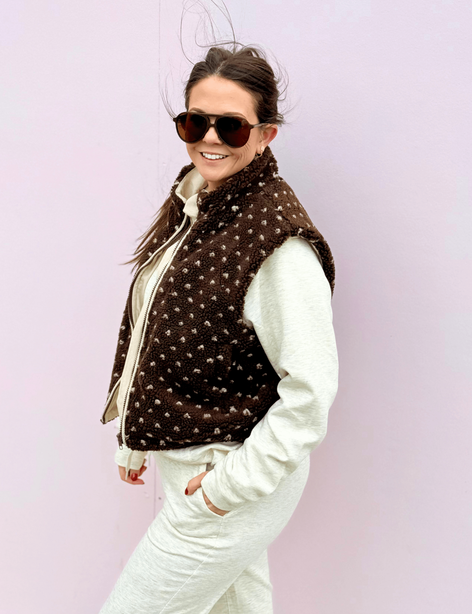 Kelly Scuba Half Zip Sweatshirt & Jogger Set - Pep & Punch