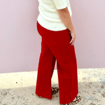 KUT | Meg High Rise Fab Ab Wide Leg Ruby - Pep & Punch