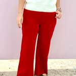 KUT | Meg High Rise Fab Ab Wide Leg Ruby - Pep & Punch