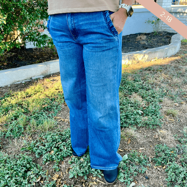 KUT MEG High Rise Wide Leg Slash PCKTS - Pep & Punch