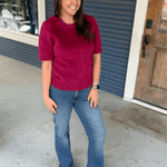 KUT | Natalie High Rise FAB AB Bootcut Denim - Pep & Punch