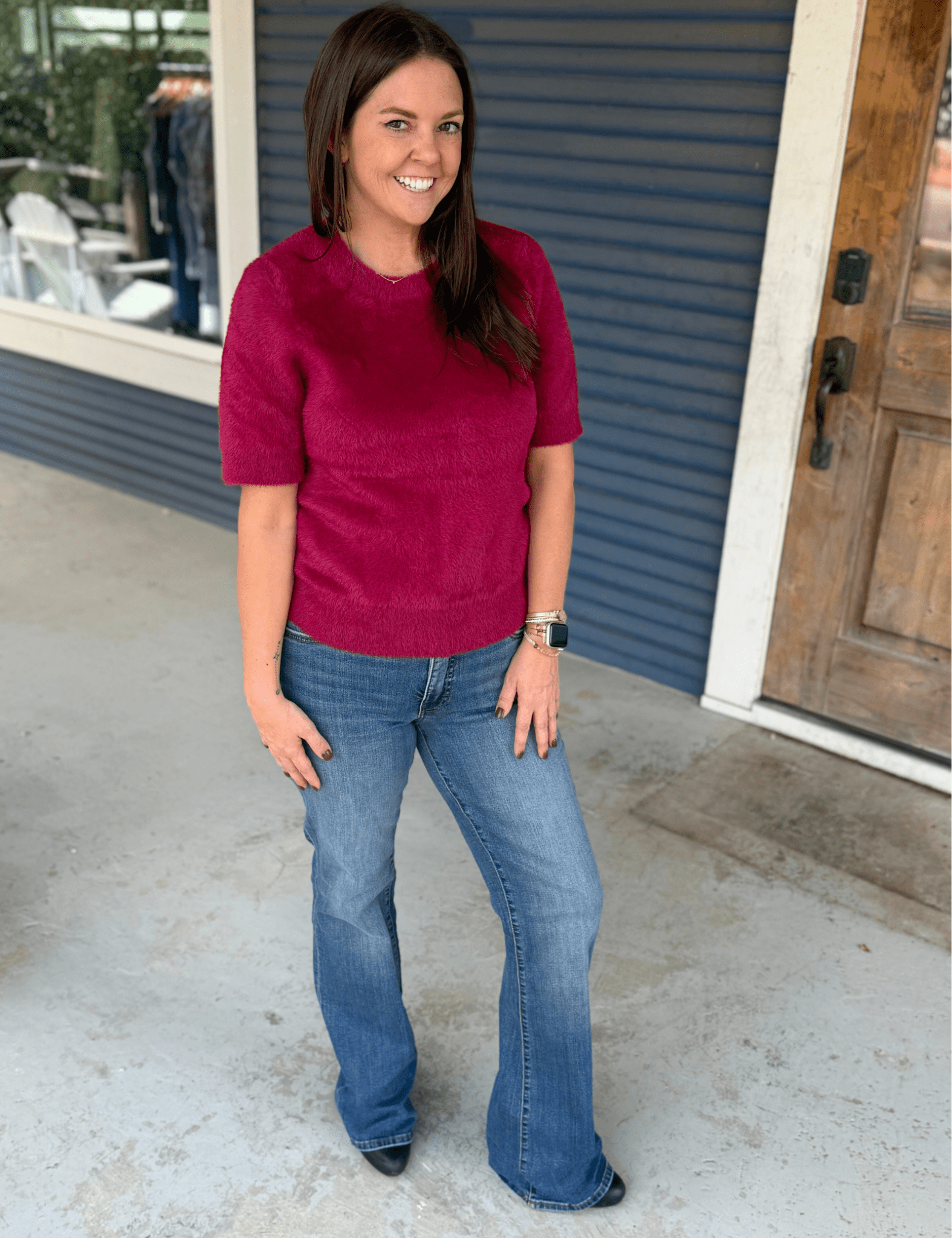 KUT | Natalie High Rise FAB AB Bootcut Denim - Pep & Punch