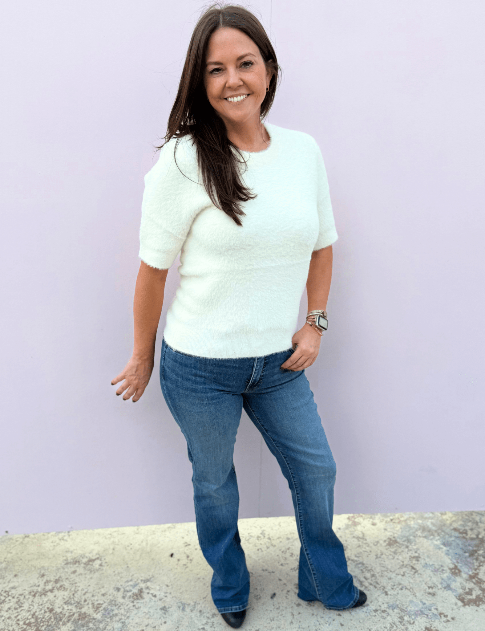 KUT | Natalie High Rise FAB AB Bootcut Denim - Pep & Punch