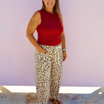 Leopard Barrel Pants - Pep & Punch