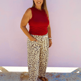 Leopard Barrel Pants - Pep & Punch