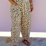 Leopard Barrel Pants - Pep & Punch