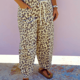 Leopard Barrel Pants - Pep & Punch