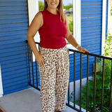 Leopard Barrel Pants - Pep & Punch