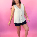 Monica Button Vest - Pep & Punch