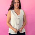 Monica Button Vest - Pep & Punch