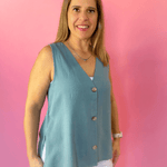 Monica Button Vest - Pep & Punch