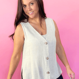Monica Button Vest - Pep & Punch