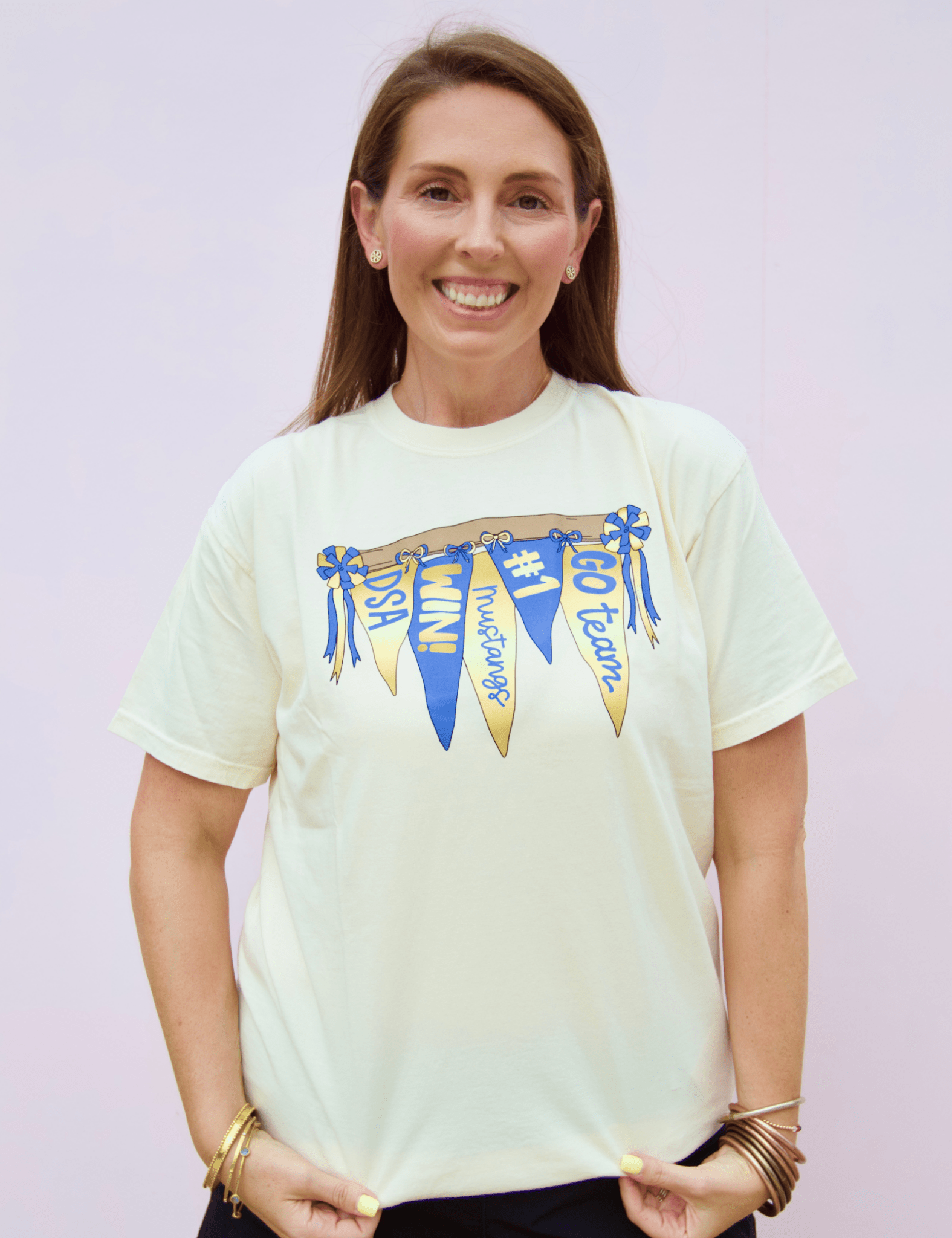 Mustangs Banners and Bows Tee - Pep & Punch