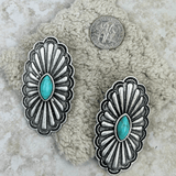 Oval Concho Earrings - Pep & Punch
