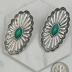 Oval Concho Earrings - Pep & Punch