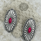 Oval Concho Earrings - Pep & Punch