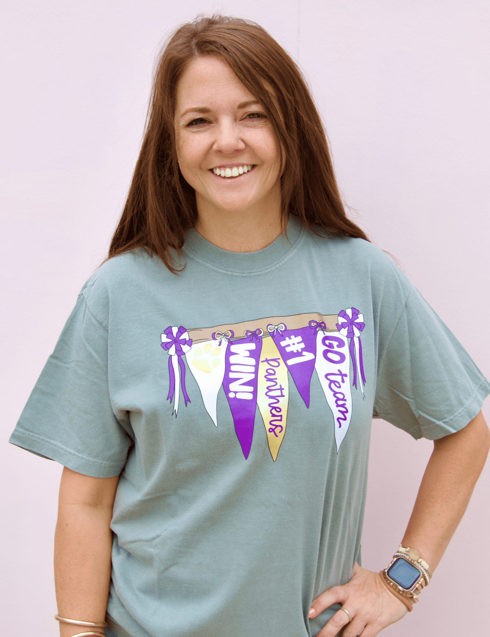 Panther Banners and Bows Tee - Pep & Punch