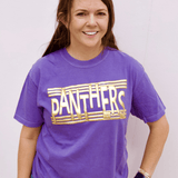 Panthers Purple Tee | Metallic Gold Puff - Pep & Punch