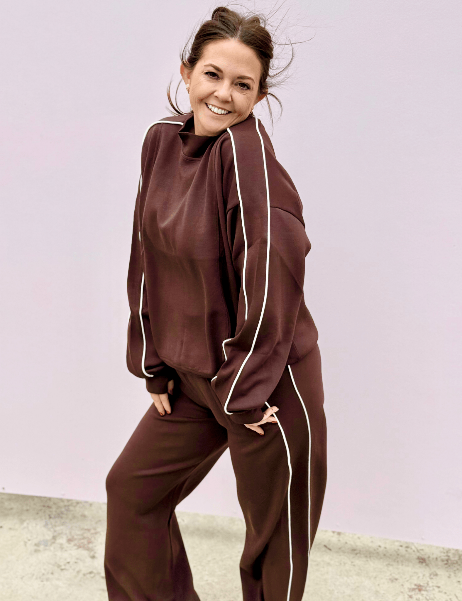 Piper Scuba Mock Neck Sweatshirt - Pep & Punch