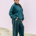 Piper Scuba Mock Neck Sweatshirt - Pep & Punch