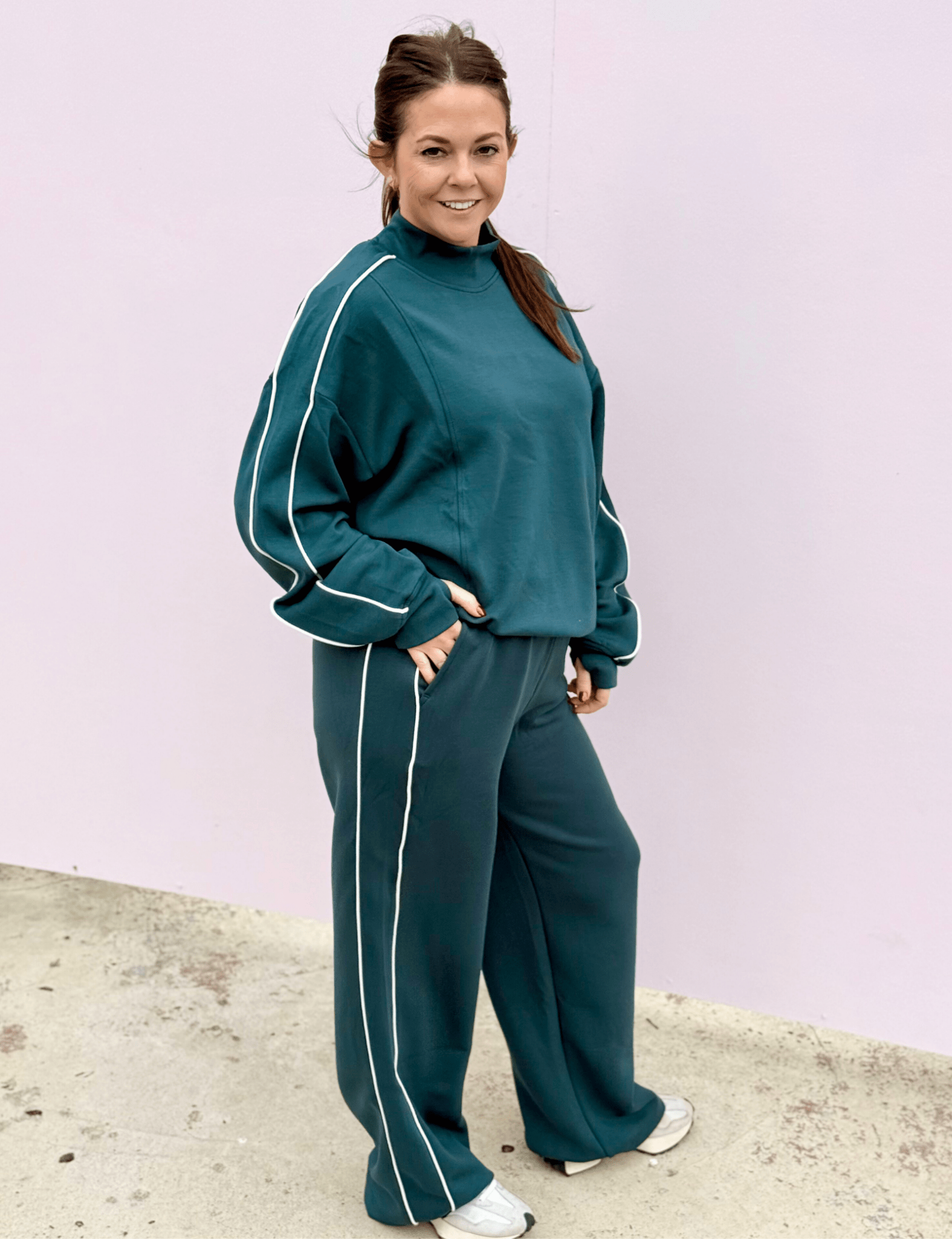 Piper Scuba Mock Neck Sweatshirt - Pep & Punch