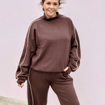 Piper Scuba Mock Neck Sweatshirt - Pep & Punch