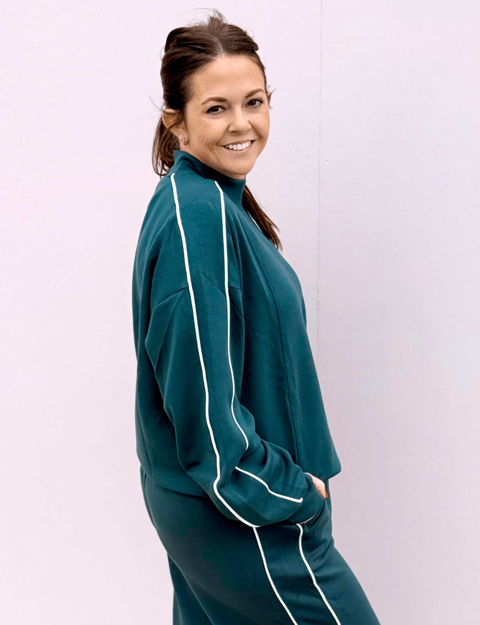 Piper Scuba Mock Neck Sweatshirt - Pep & Punch