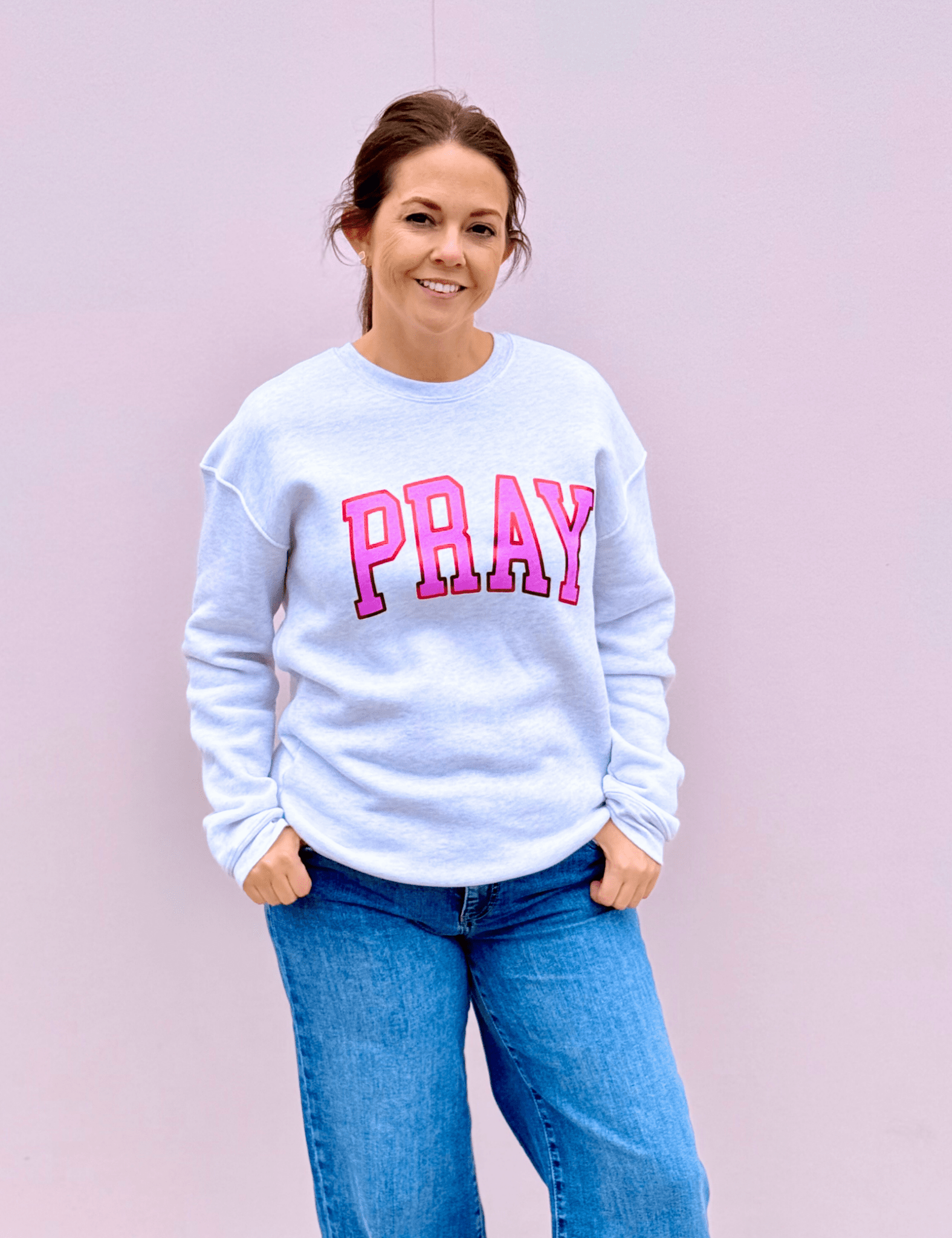 Pray Foil Graphic Sweatshirt - Pep & Punch