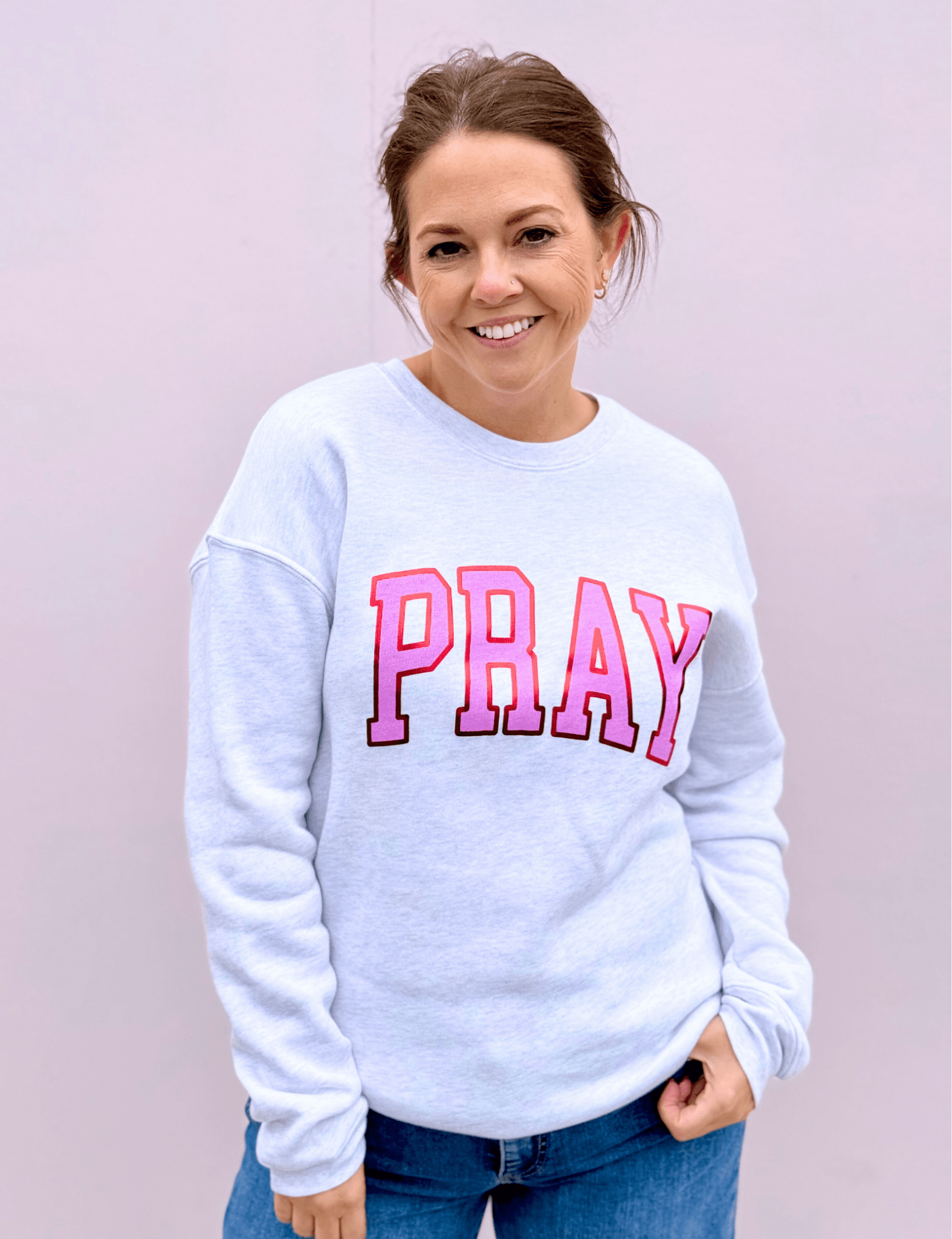 Pray Foil Graphic Sweatshirt - Pep & Punch