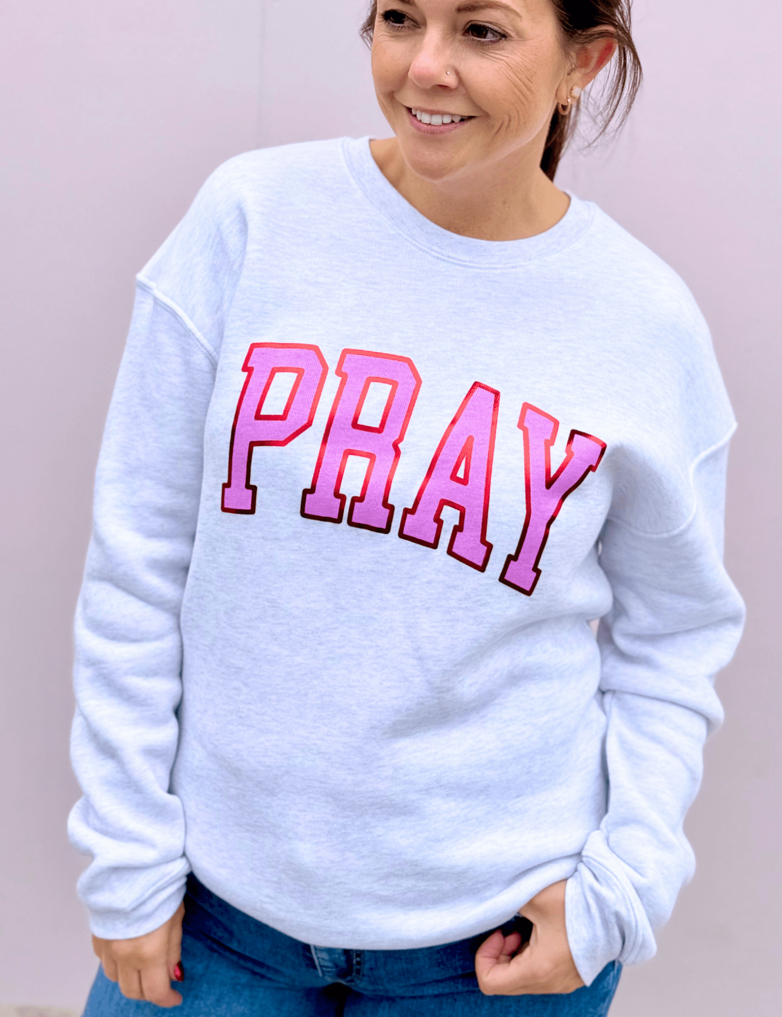 Pray Foil Graphic Sweatshirt - Pep & Punch