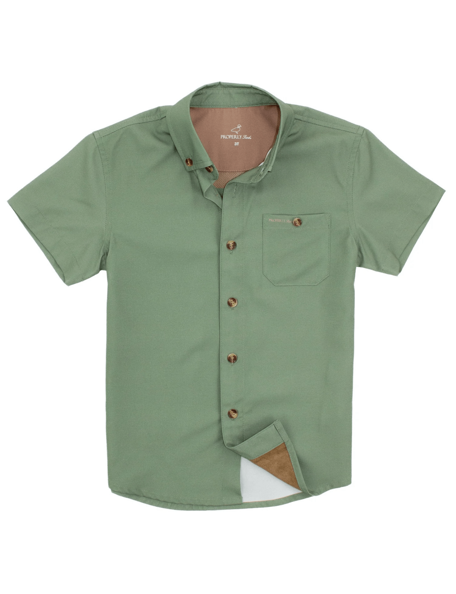 Properly Tied | Boys Sportsman Field Shirt Moss - Pep & Punch