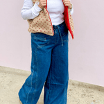 Retro Wide Leg Drawstring Denim - Pep & Punch