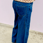 Retro Wide Leg Drawstring Denim - Pep & Punch