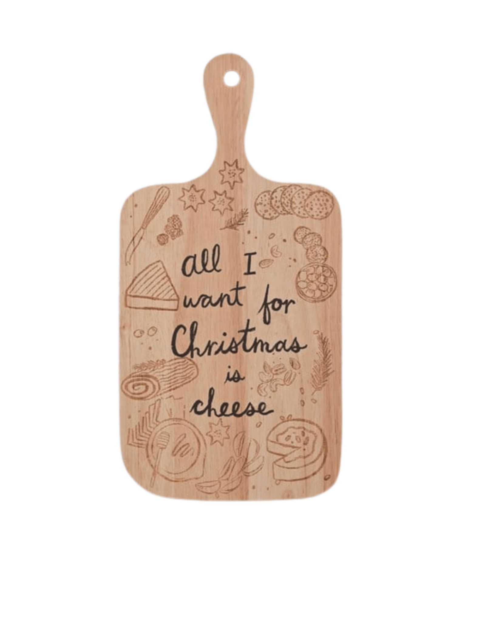 Rubberwood Cheese Cutting Board - Pep & Punch