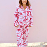 Santa Toile Flannel Pj Set - Pep & Punch