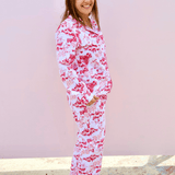 Santa Toile Flannel Pj Set - Pep & Punch