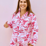 Santa Toile Flannel Pj Set - Pep & Punch