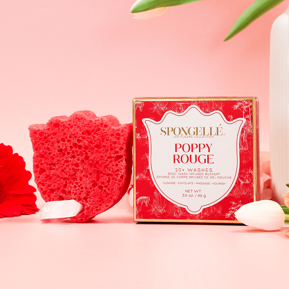 Spongellé | Poppy Rouge Les Fleurs Body Buffer - Pep & Punch