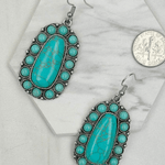 Stone Bead Oval Earrings - Pep & Punch