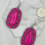 Stone Bead Oval Earrings - Pep & Punch