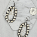 Stone Bead Oval Earrings - Pep & Punch