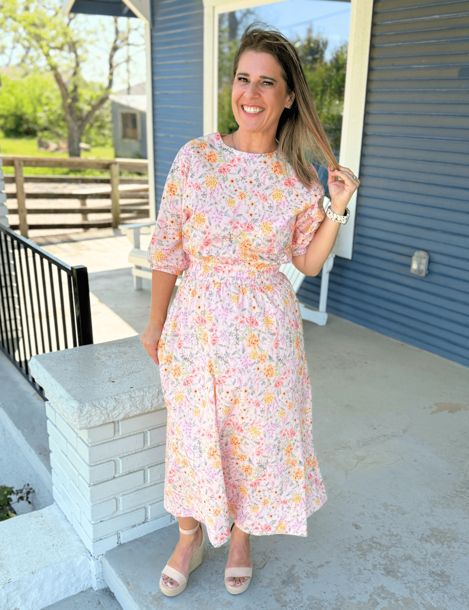 Tara Floral Dolman Sleeve Top - Pep & Punch